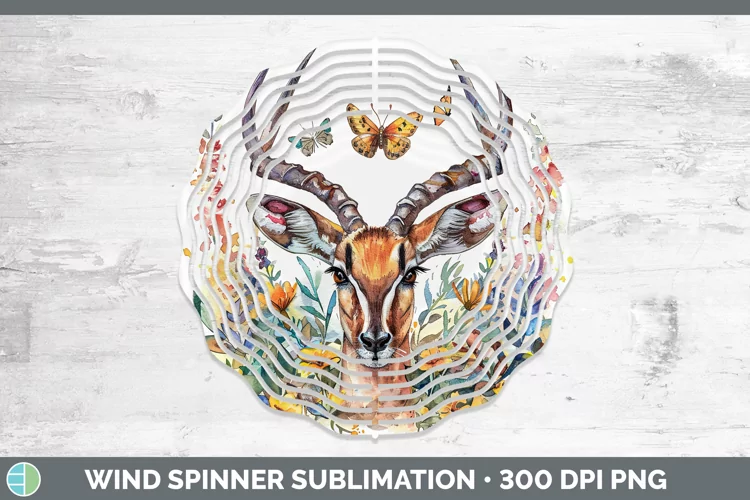 Exotic Animals Impala Wind Spinner Sublimation Spinner Desig