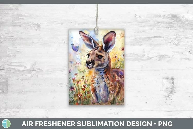 Exotic Animals Kangaroo Air Freshener Sublimation Car Freshe