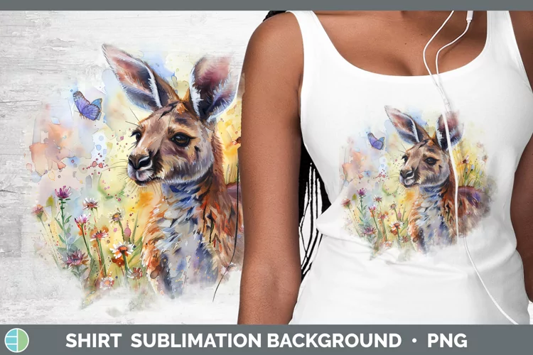 Exotic Animals Kangaroo Shirt Sublimation Sublimation Backgr