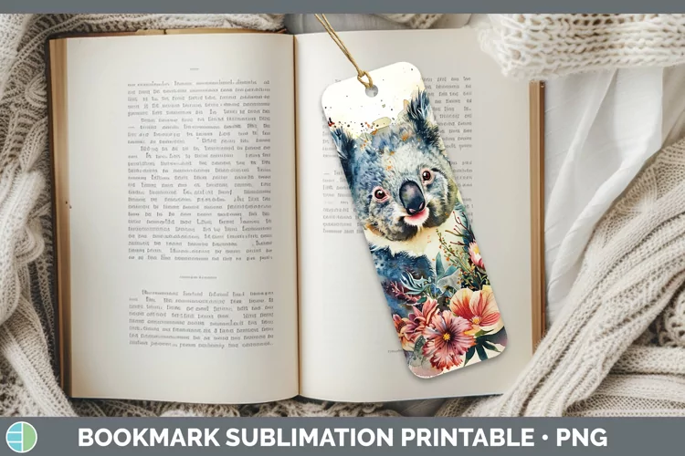 Exotic Animals Koala Bookmark Sublimation Printable Designs