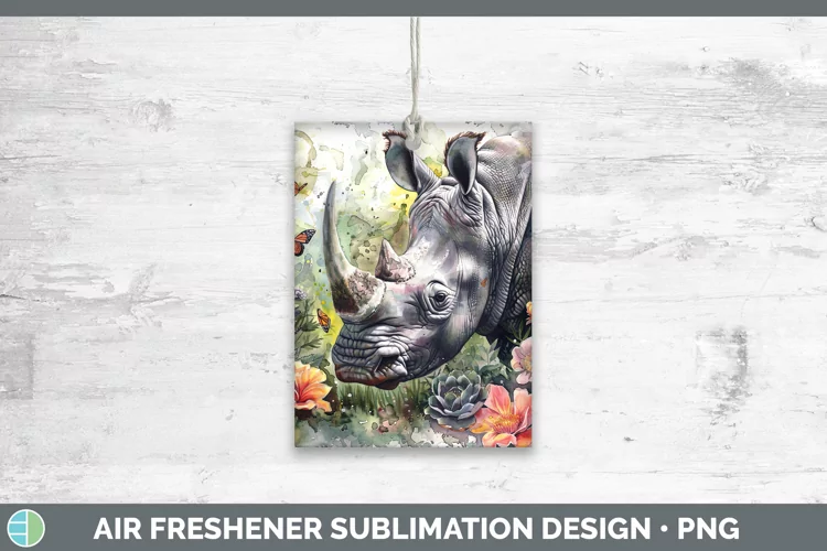 Exotic Animals Rhino Air Freshener Sublimation Car Freshener