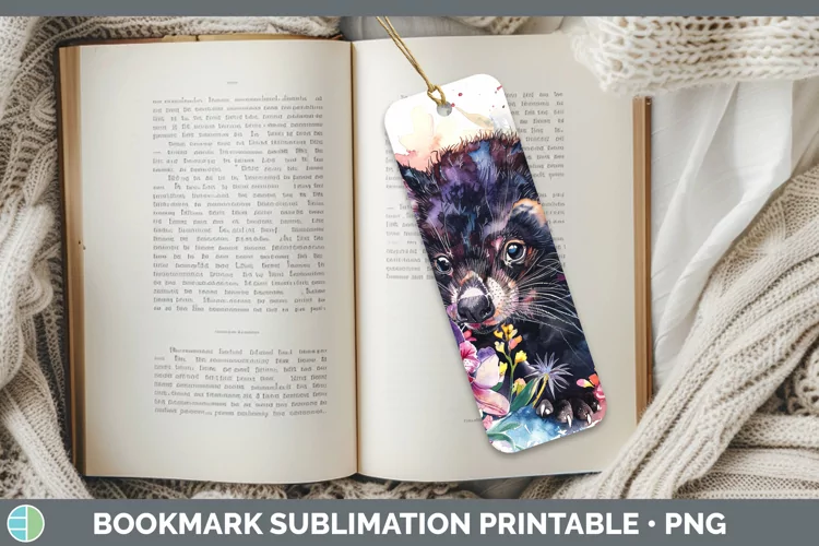 Exotic Animals Tasmanian Devil Bookmark Sublimation Printabl