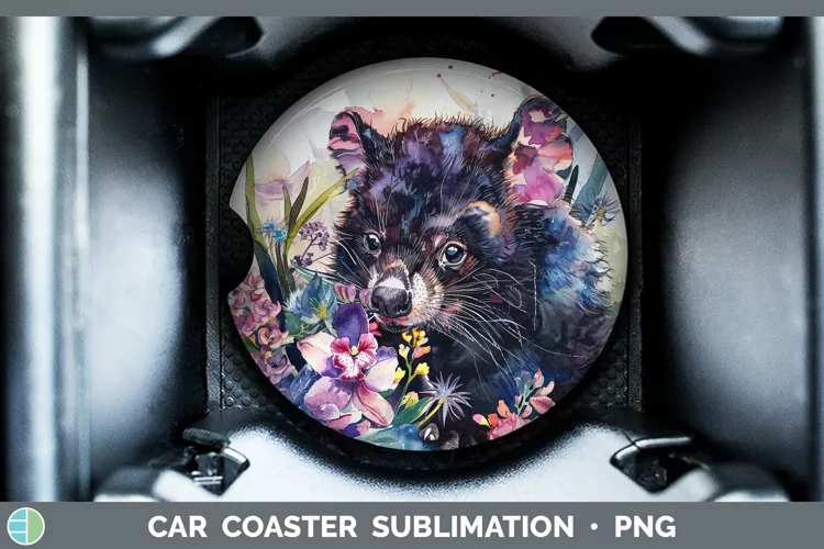 Exotic Animals Tasmanian Devil Car Coaster Sublimation Coast