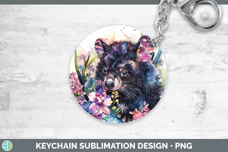 Exotic Animals Tasmanian Devil Keychain Sublimation Keyring