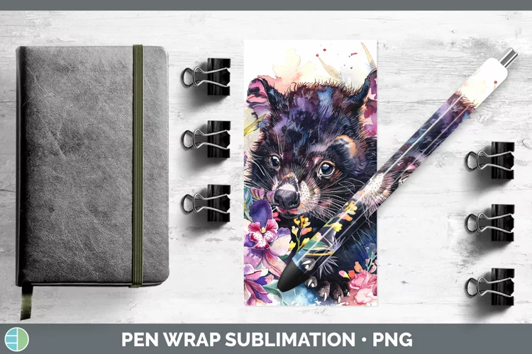 Exotic Animals Tasmanian Devil Pen Wrap Sublimation Epoxy Pe