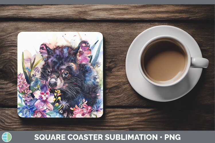 GorgeousExotic Animals Square Coaster design.