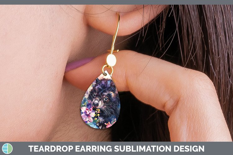 GorgeousExotic Animals Teardrop Earrings design.