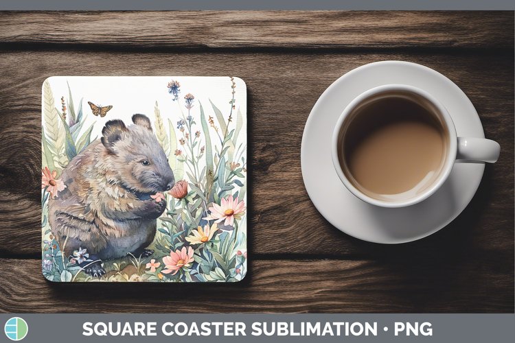 GorgeousExotic Animals Square Coaster design.