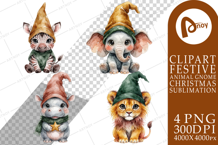 Safari Animal Gnomes Sublimation