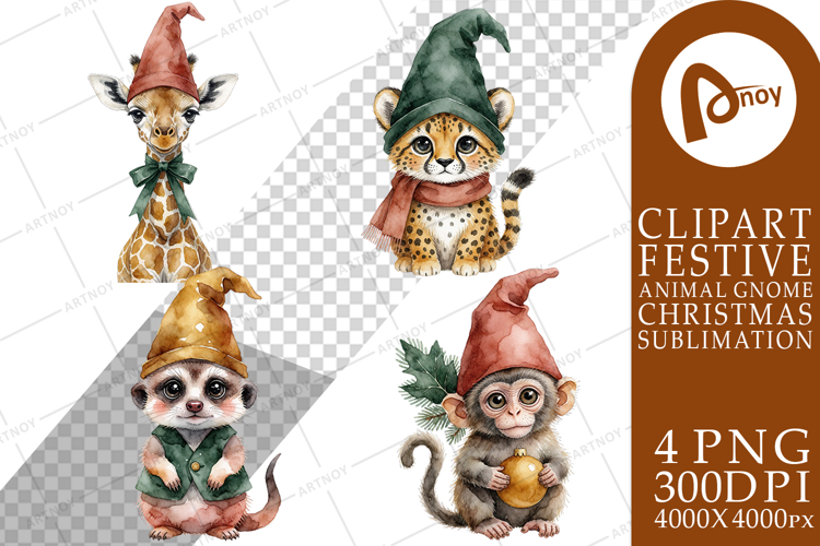Safari Animal Gnomes Sublimation