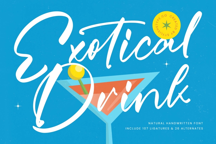 Exotical Drink - Natural Handwritten Font