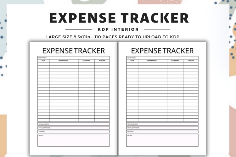 Expense Tracker Interior, Expense log book example image 1