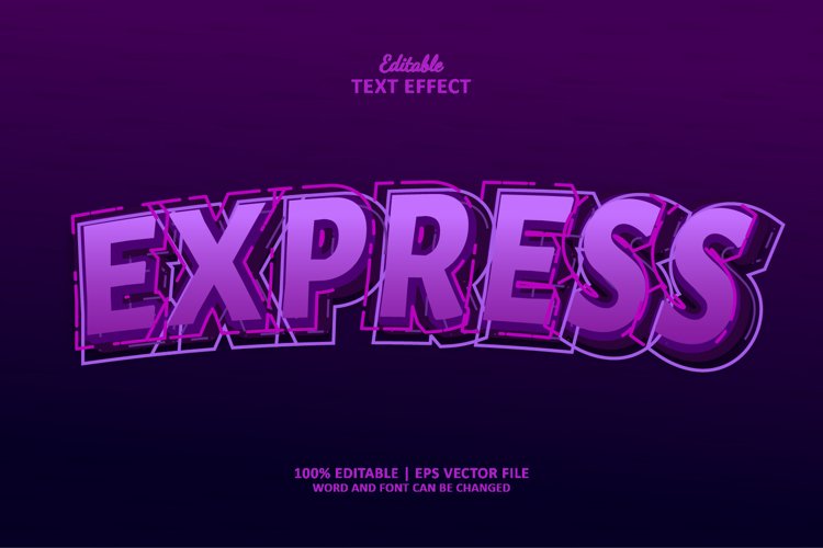 Express Editable Text Effect Style Scribble Neon example image 1