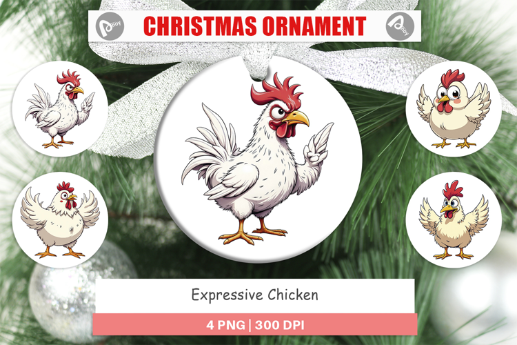 Ornament Expressive Chicken