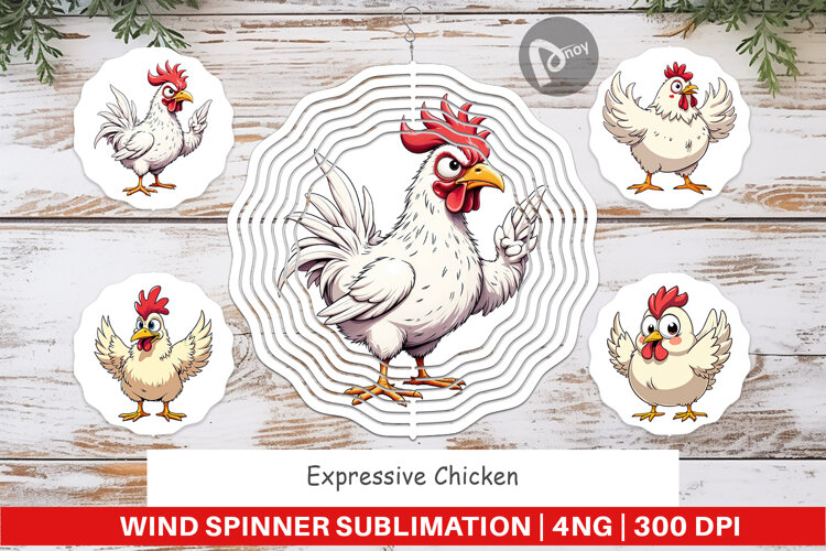 Wind Spinner Expressive Chicken example image 1