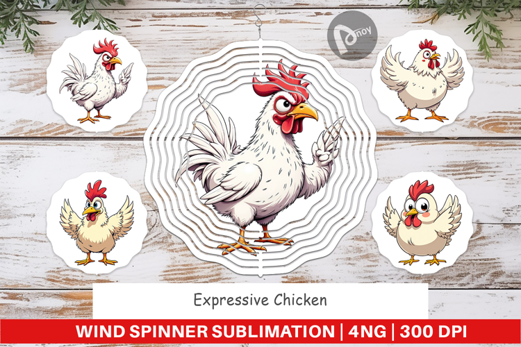 Wind Spinner Expressive Chicken