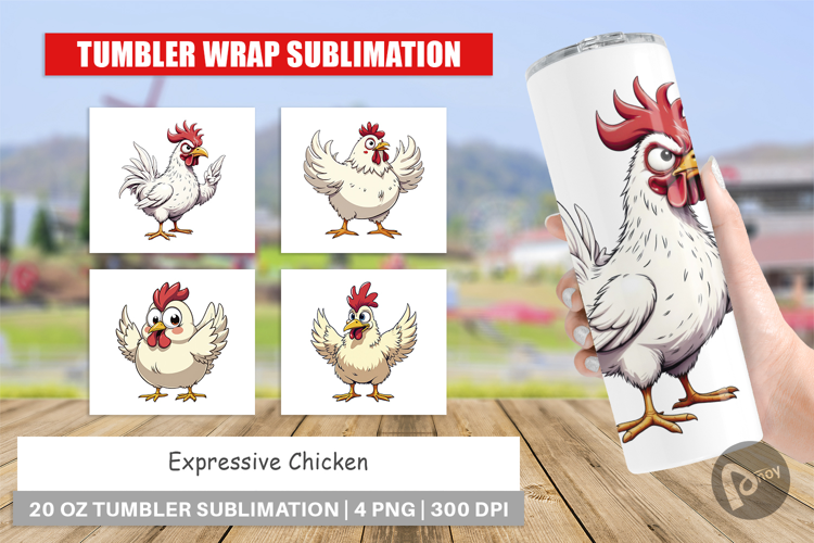 Tumbler Expressive Chicken