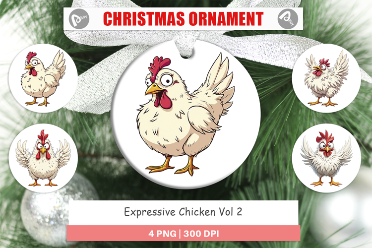 Ornament Expressive Chicken