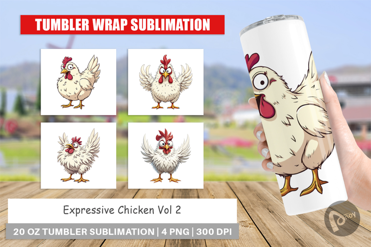 Tumbler Expressive Chicken
