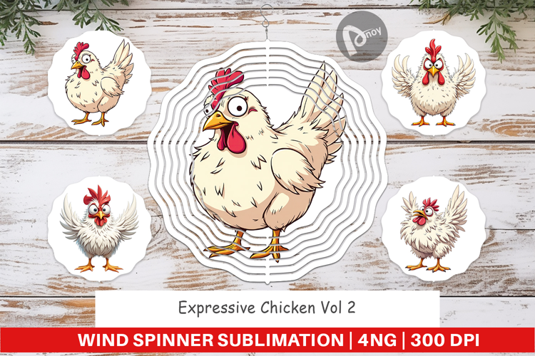 Wind Spinner Expressive Chicken