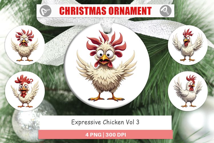Ornament Expressive Chicken