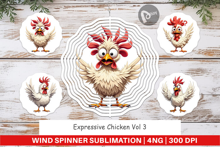 Wind Spinner Expressive Chicken example image 1