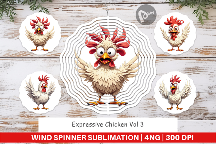Wind Spinner Expressive Chicken