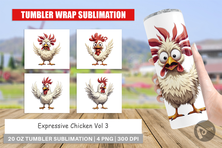 Tumbler Expressive Chicken