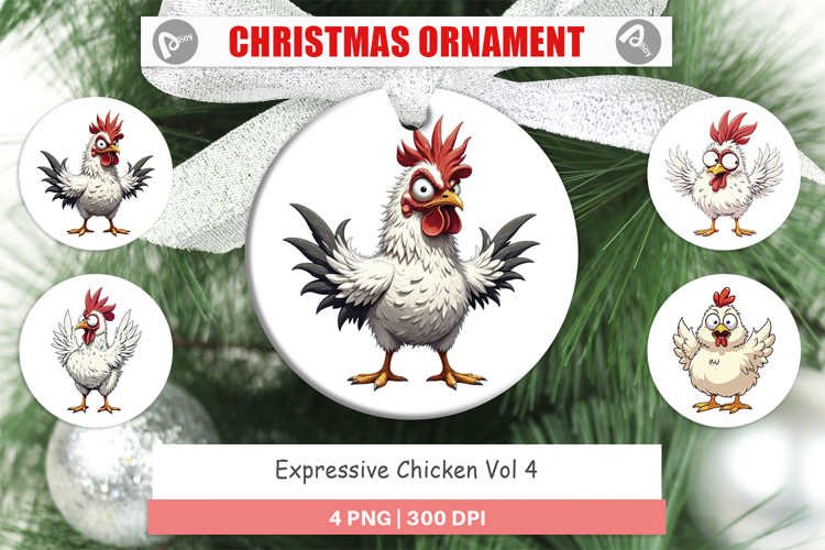 Ornament Expressive Chicken