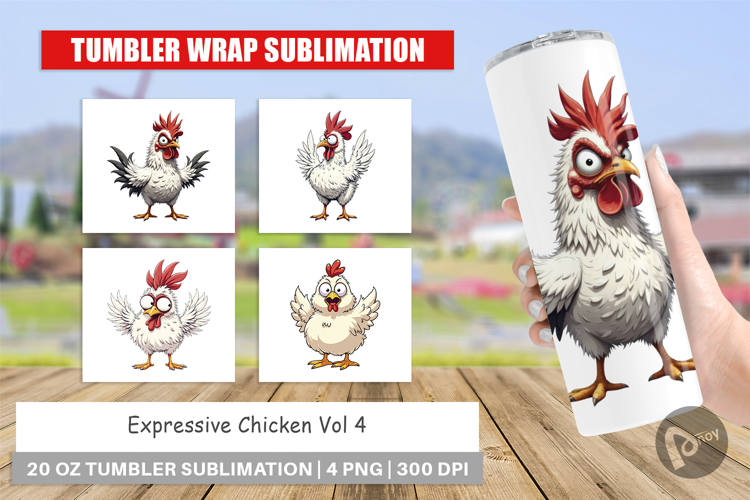Tumbler Expressive Chicken