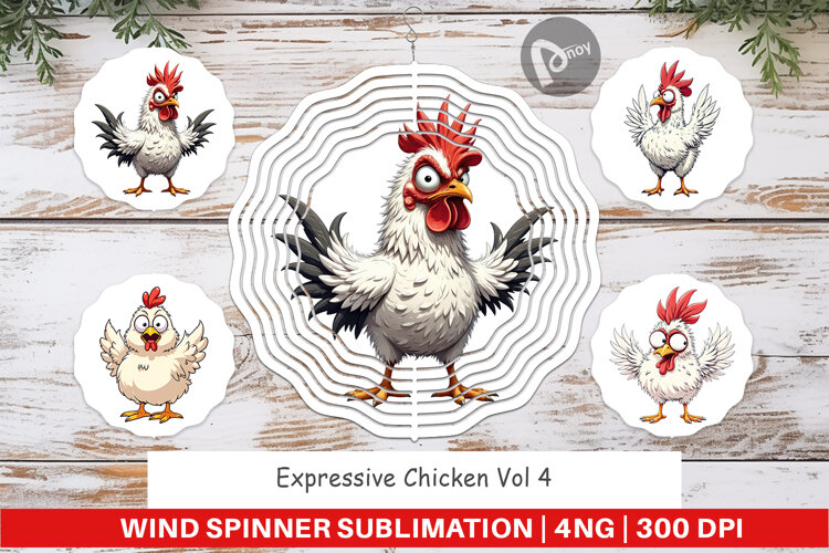 Wind Spinner Expressive Chicken example image 1