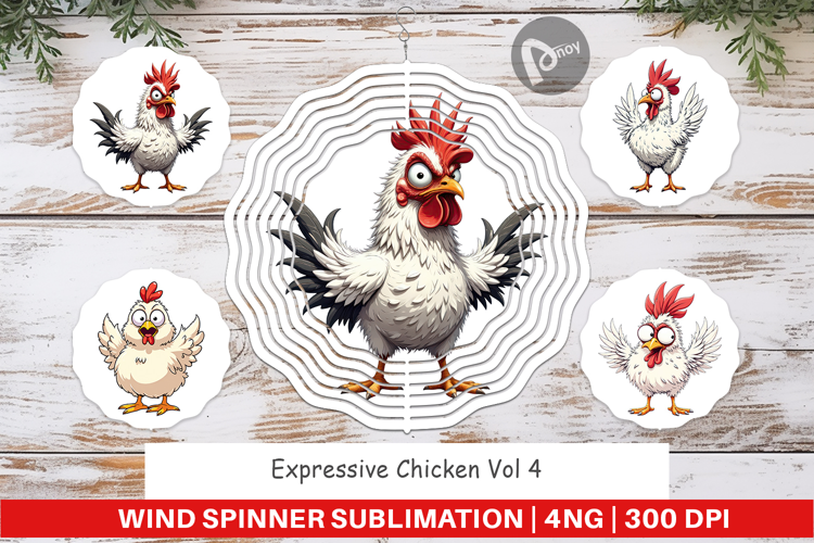 Wind Spinner Expressive Chicken