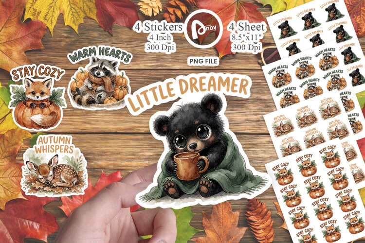 Sleepy Woodland Quotes Sticker example image 1