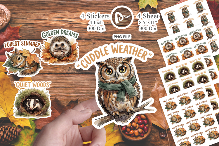 Sleepy Woodland Quotes Sticker