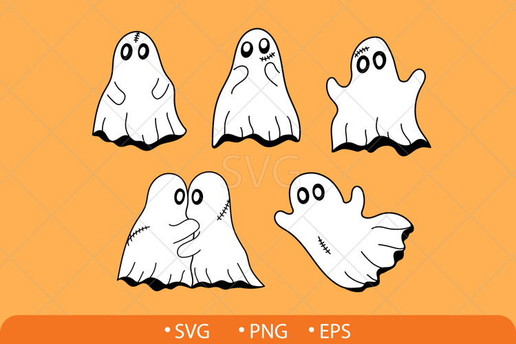 Ghost Svg Bundle, Halloween Svg
