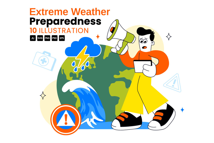 10 Extreme Weather Preparedness Illustration