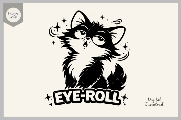 Cute Cat SVG, Cat Silhouette, Kitten Svg, Cute Cat Clipart