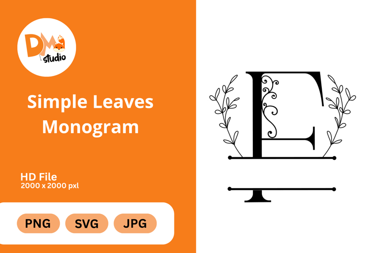 Simple Leaves Monogram