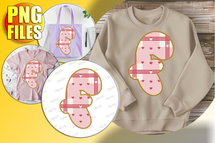F Doodle Letter Valentine Whimsical Sweet Heart!