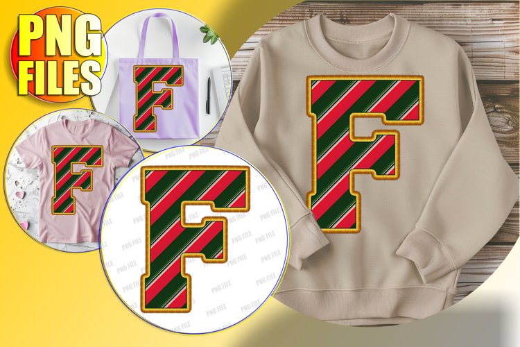F Doodle Letter Style Figure Cheerful Christmas Vibes!