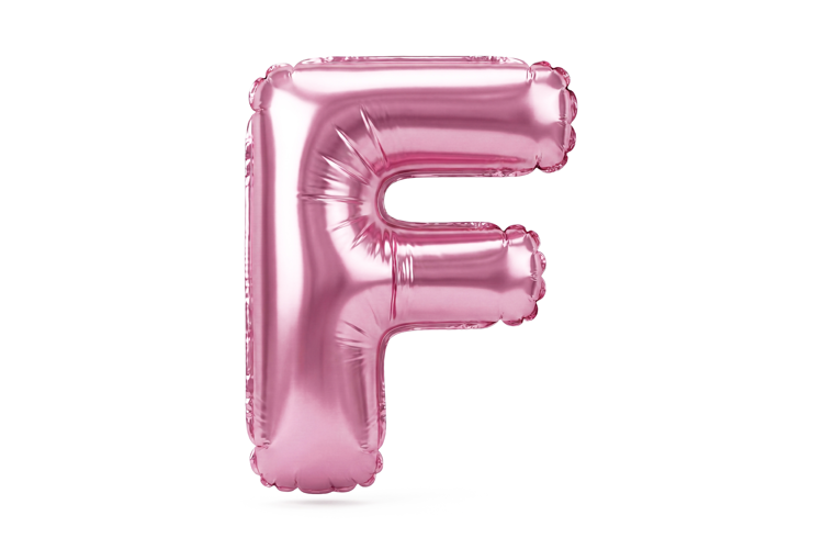 Pink Metallic Letter F Foil Balloon Party Decoration