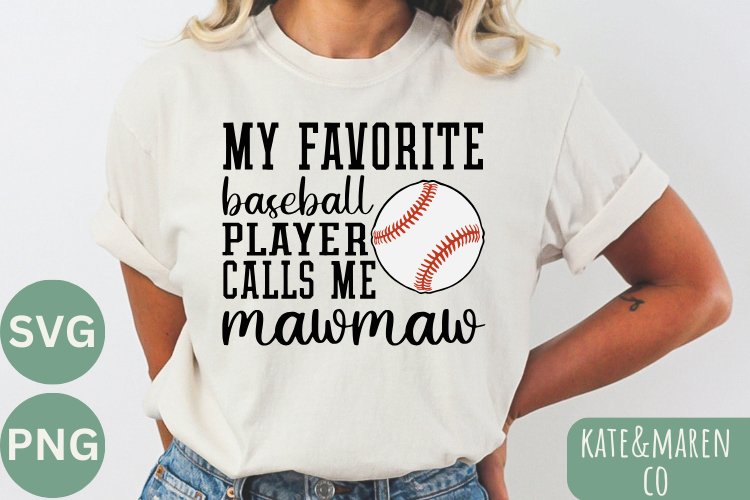 Baseball Mawmaw SVG | My Favorite Player Calls Me PNG