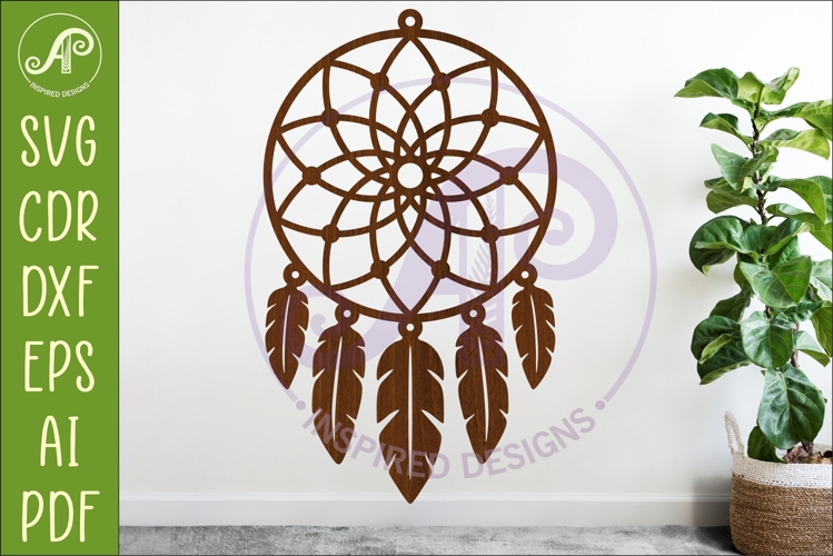 Dreamcatcher Laser Cut File, Boho Wall Art