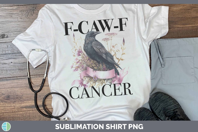 Pink Ribbon Shirt F-CAW-F CANCER Sublimation Background Desi