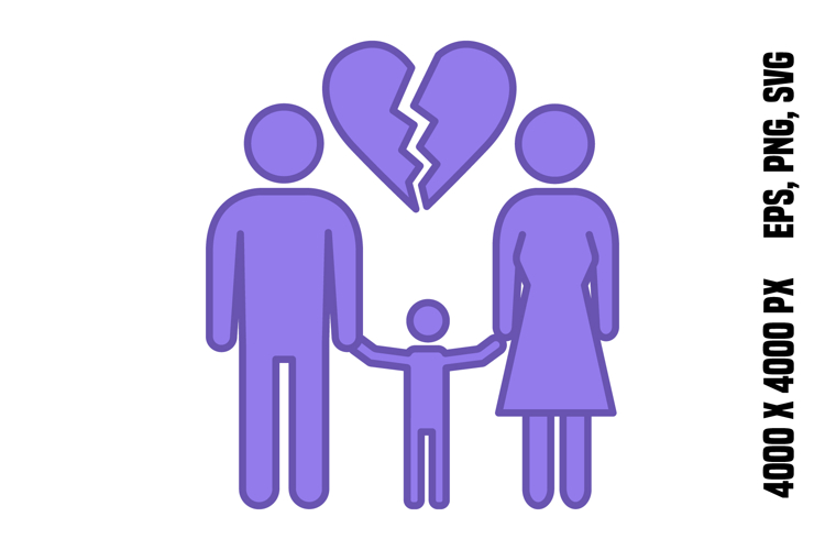 Colored Divorce Icon