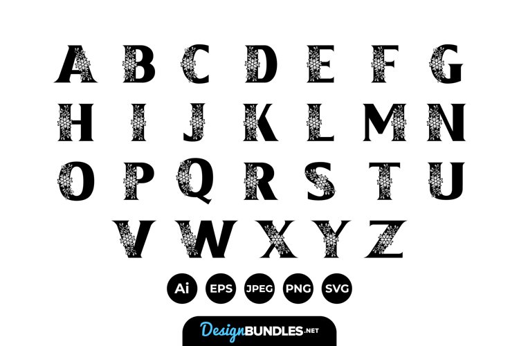Floral Alphabets example image 1