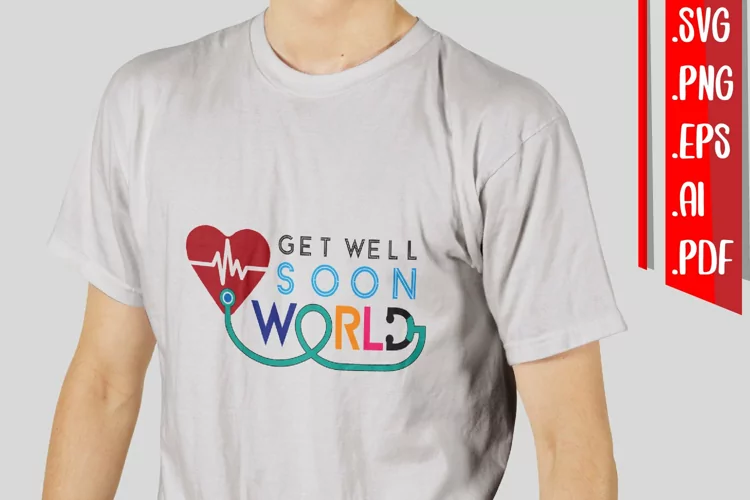 Get Well Soon World SVG Cut