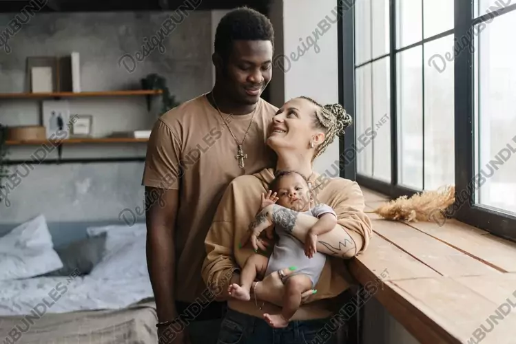Emotional family lovely moment.