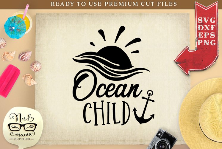 Ocean Child SVG Cut File example image 1