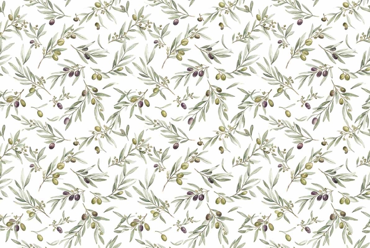 Artistic watercolor olive branch pattern, Mothers Day